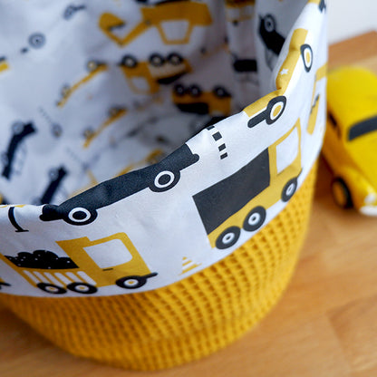 Babykamer aankleding en decoratie set - Voertuigen okergeel (met hang- of plafondlamp)