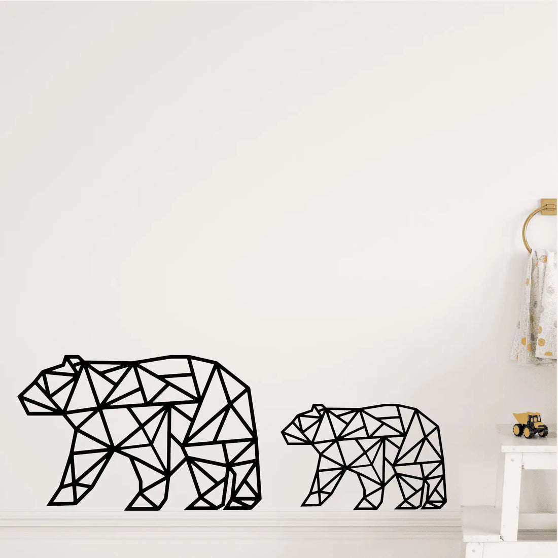 Geometrische beren muurstickers