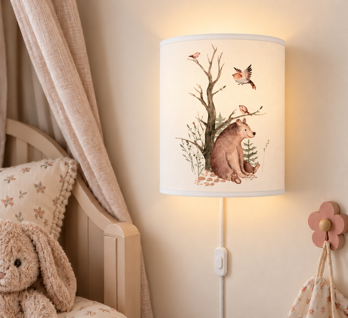 Wandlamp kinderkamer Beer Forest Friends