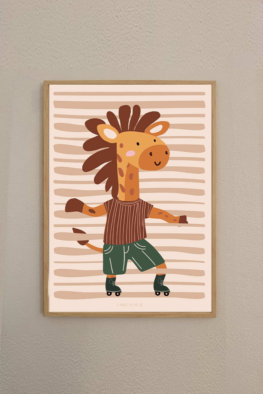 Guusje giraf poster voor de kinderkamer