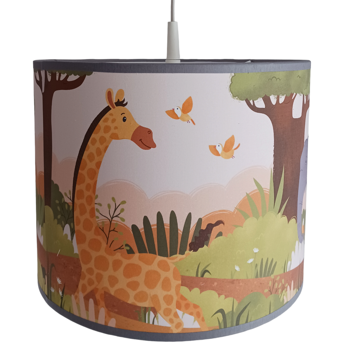 Lamp jungle kinderkamer - jungle dieren olifanten, giraffe en zebra