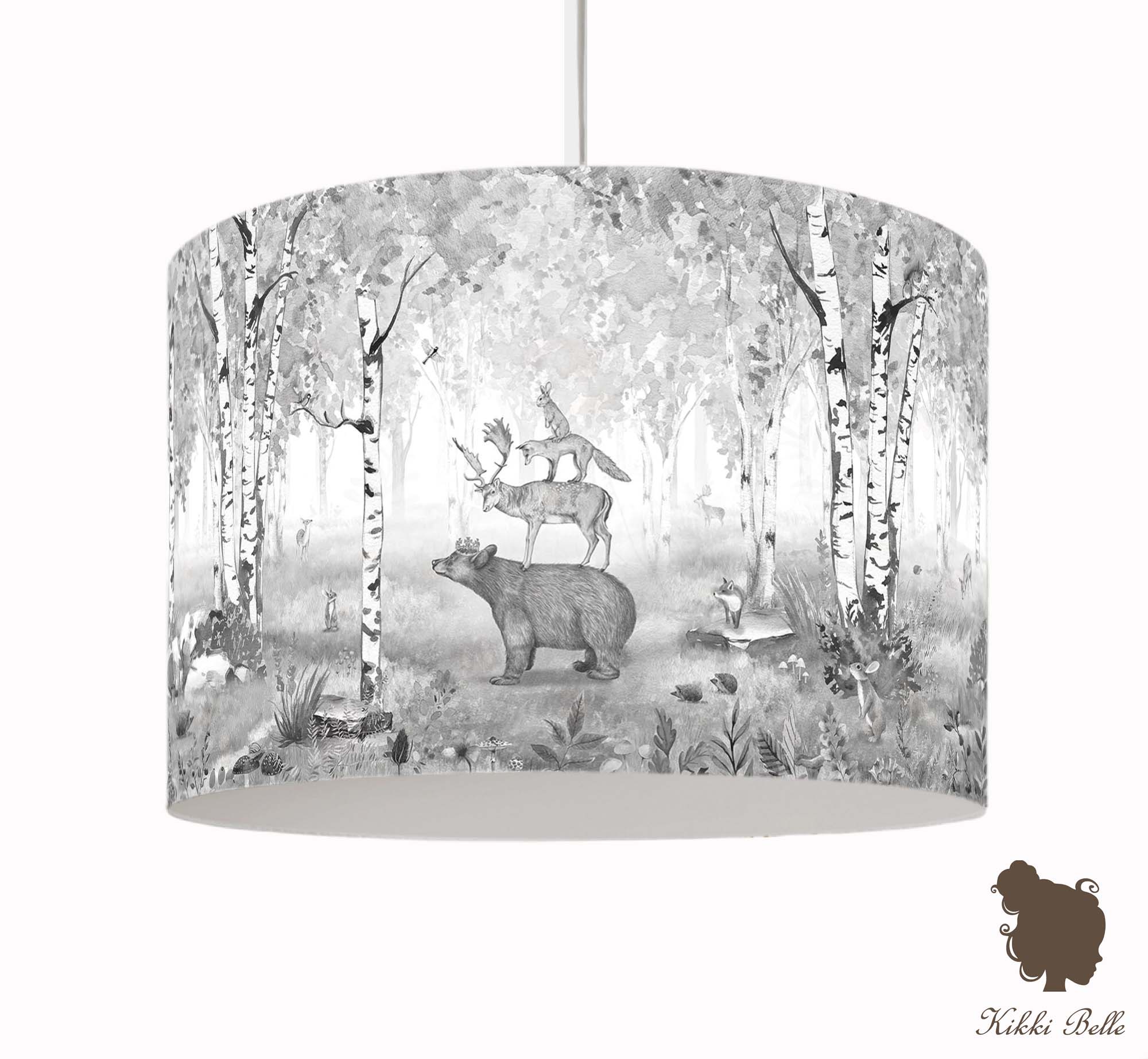 Hanglamp King Bear zwart / wit kinderkamer - Kikki Belle