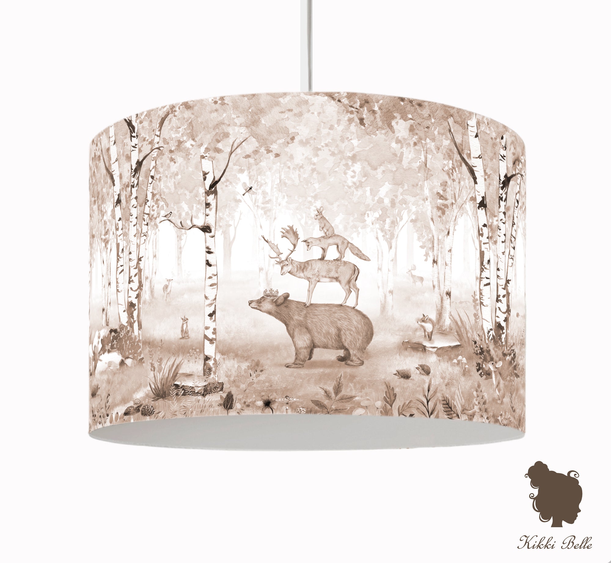 Hanglamp King Bear beige kinderkamer - Kikki Belle