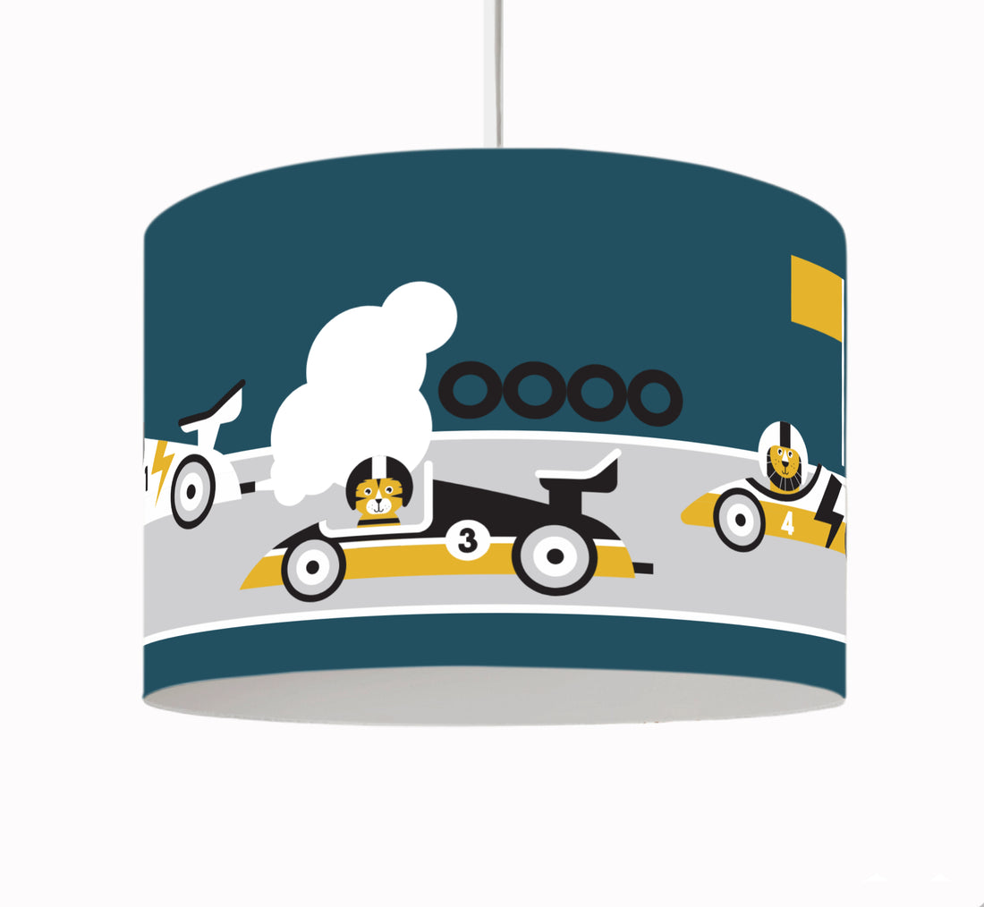 Kinderkamer lamp Formule 1 circuit - donker blauw