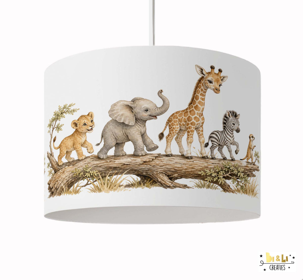 Lamp Safari dieren op avontuur - babykamer