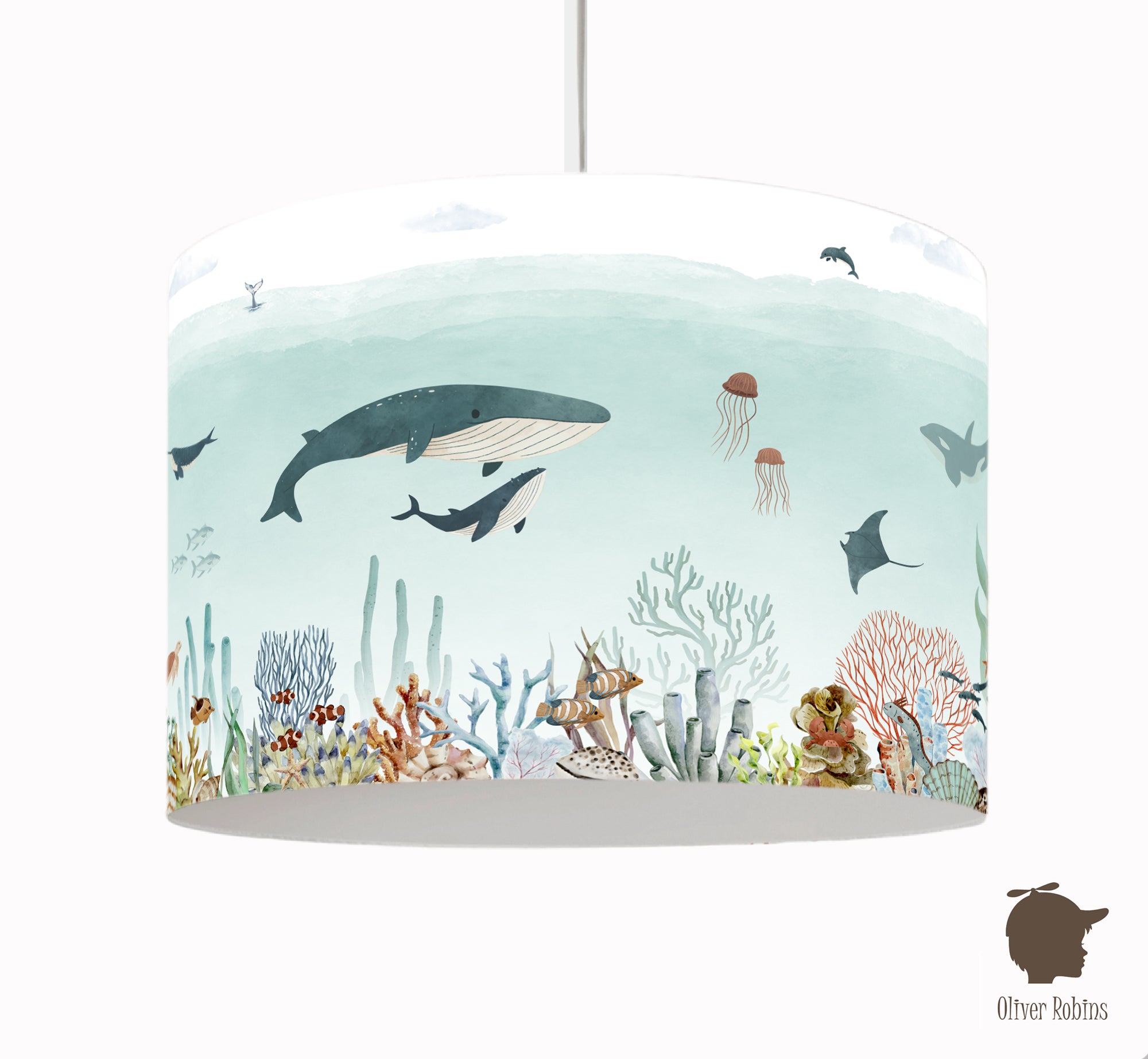 Hanglamp Sensational Sea blauw kinderkamer - Oliver Robins