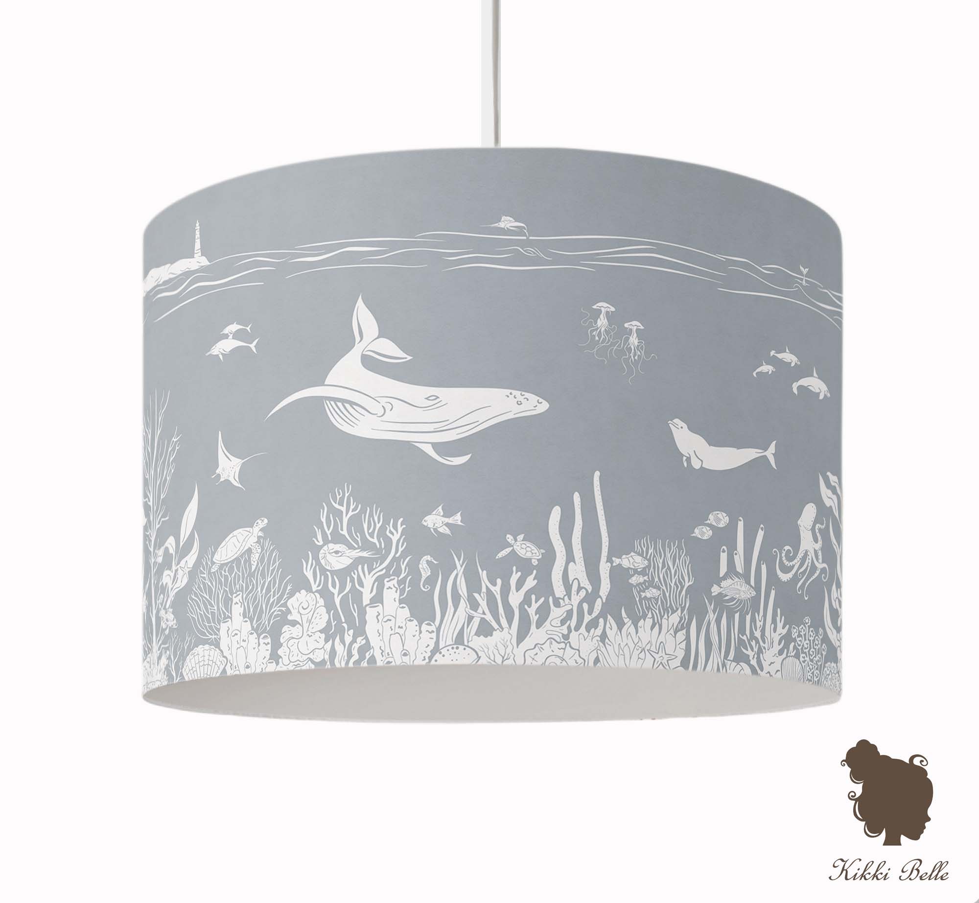 Hanglamp Ocean Sea Monochroom blauw kinderkamer - Kikki Belle