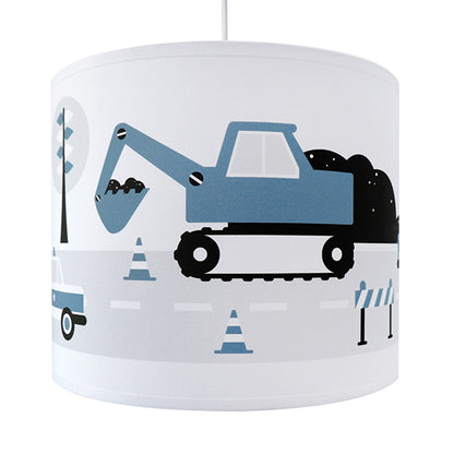 Babykamer aankleding en decoratie set - Voertuigen jeansblauw (met hang- of plafondlamp)