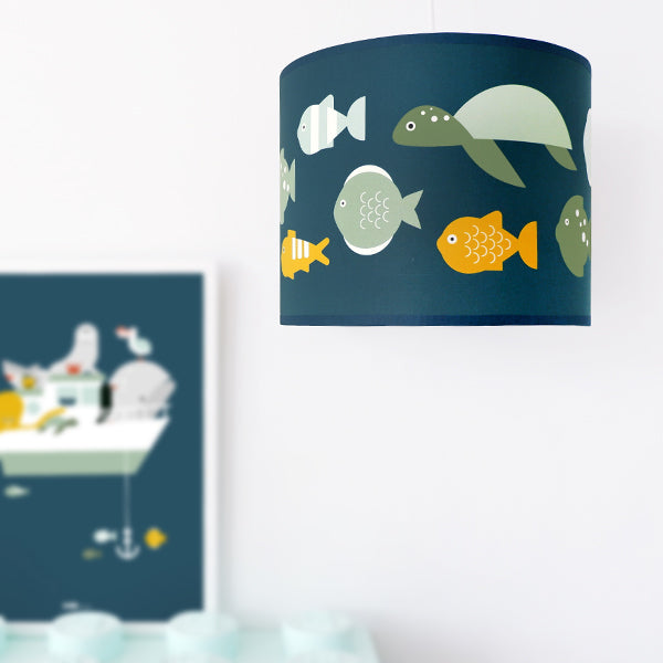 Kinderkamer lamp Zee dieren - blauw