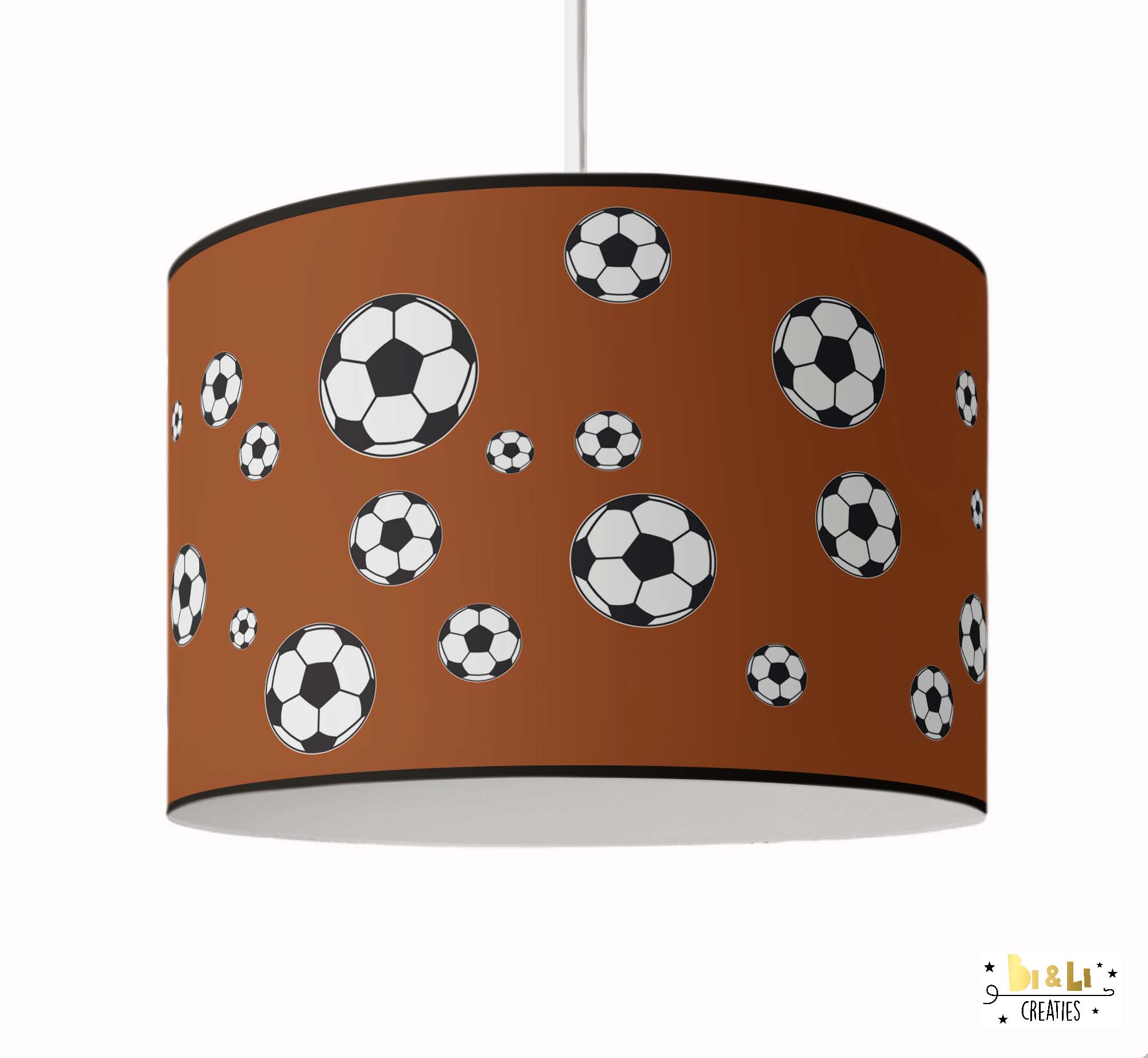 Hanglamp voetbal kinderkamer oranje