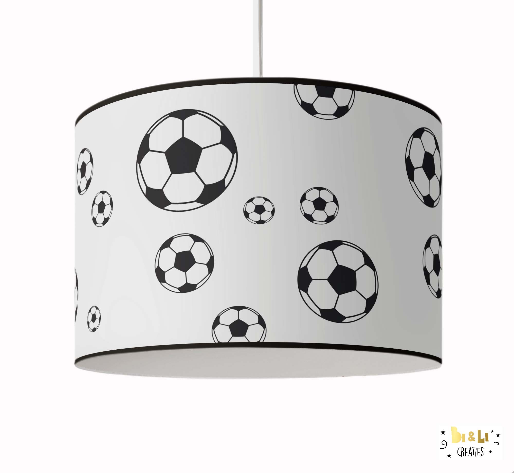 Hanglamp voetbal kinderkamer wit