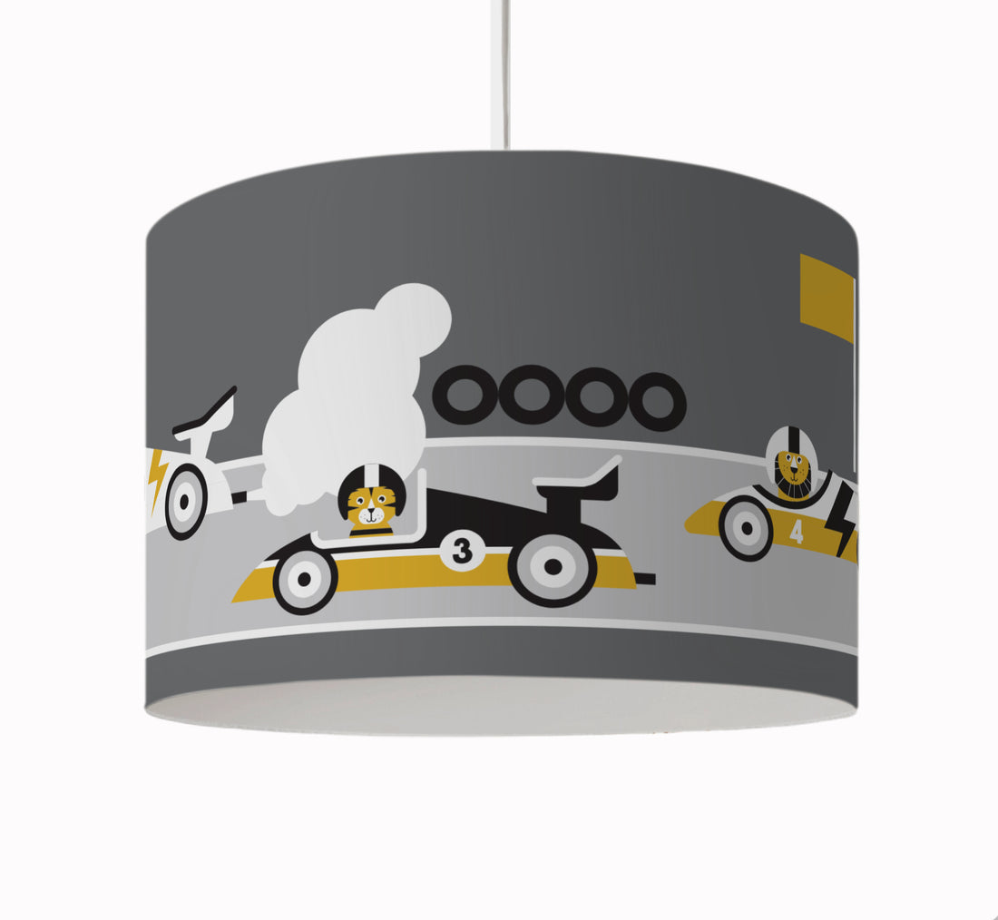 Kinderkamer lamp Formule 1 circuit - grijs