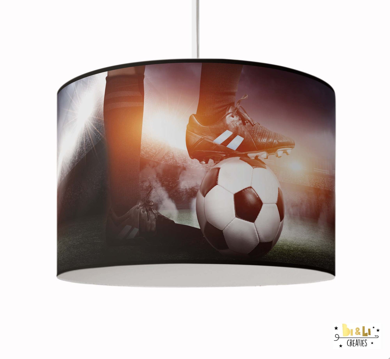 Hanglamp voetbal kinderkamer