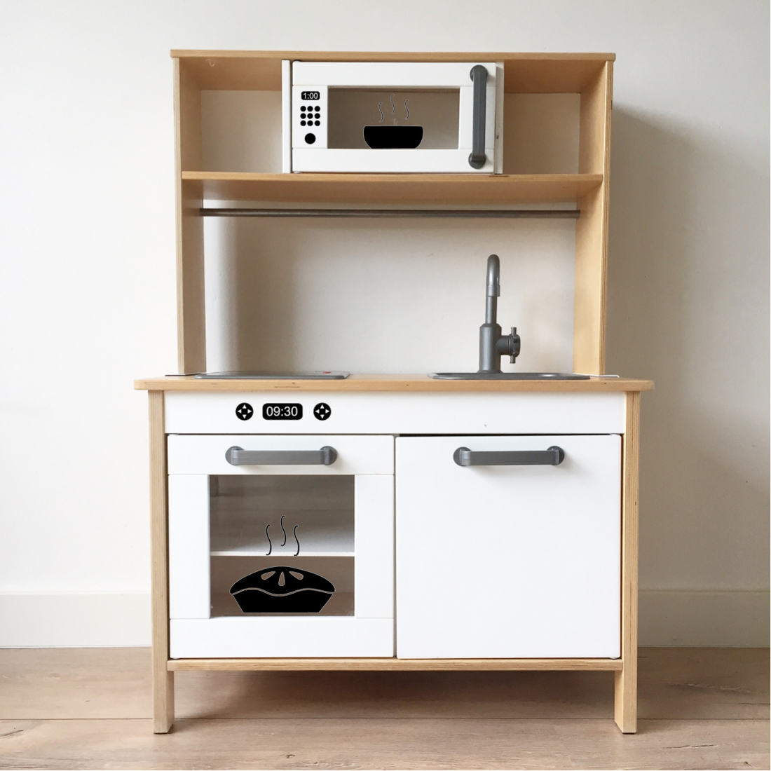 Ikea keukentje stickers magnetron + oven