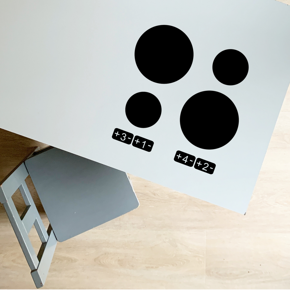 Kinderkeuken - speelkeuken sticker inductie fornuis (zwart)