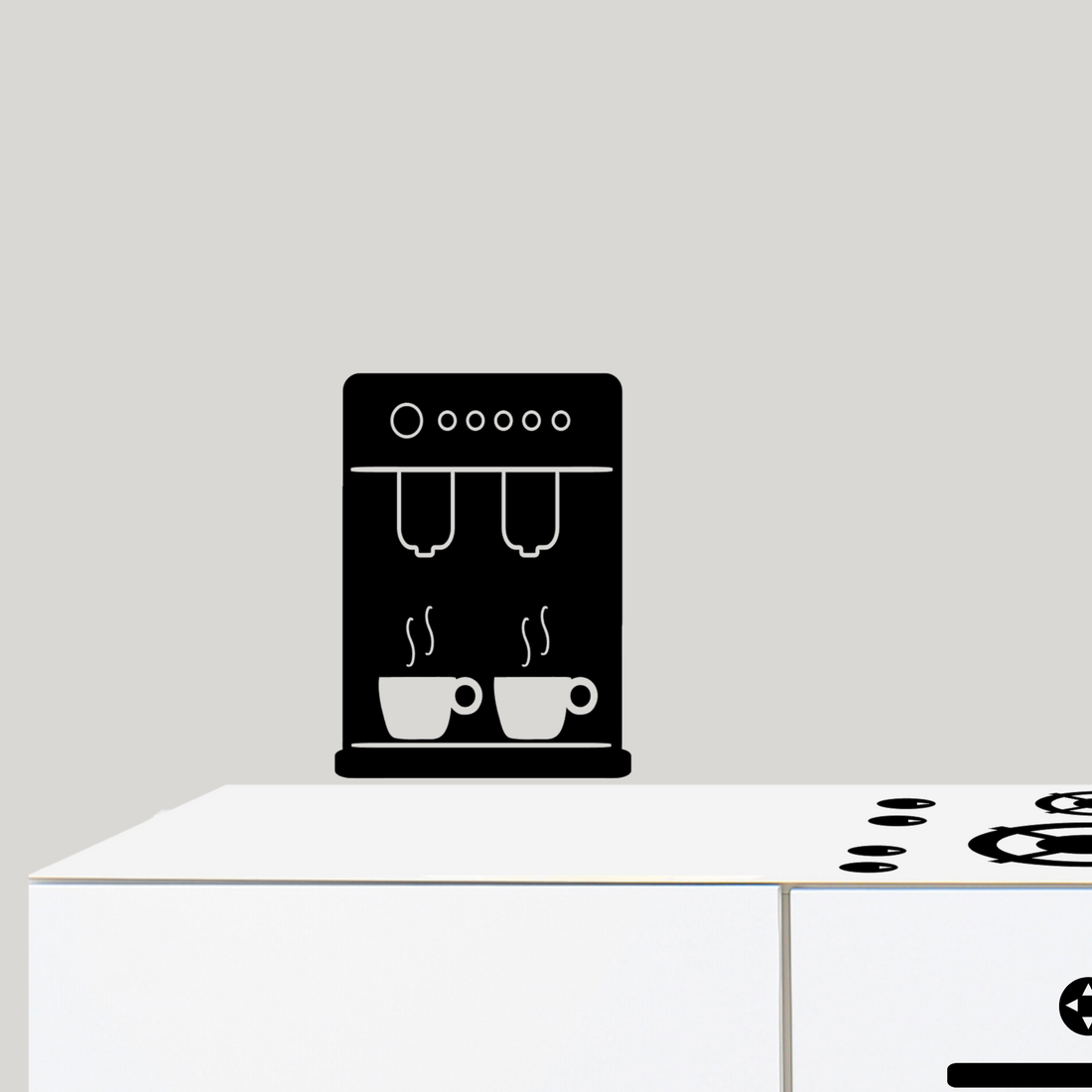 Kinderkeuken - speelkeuken sticker koffiezetapparaat