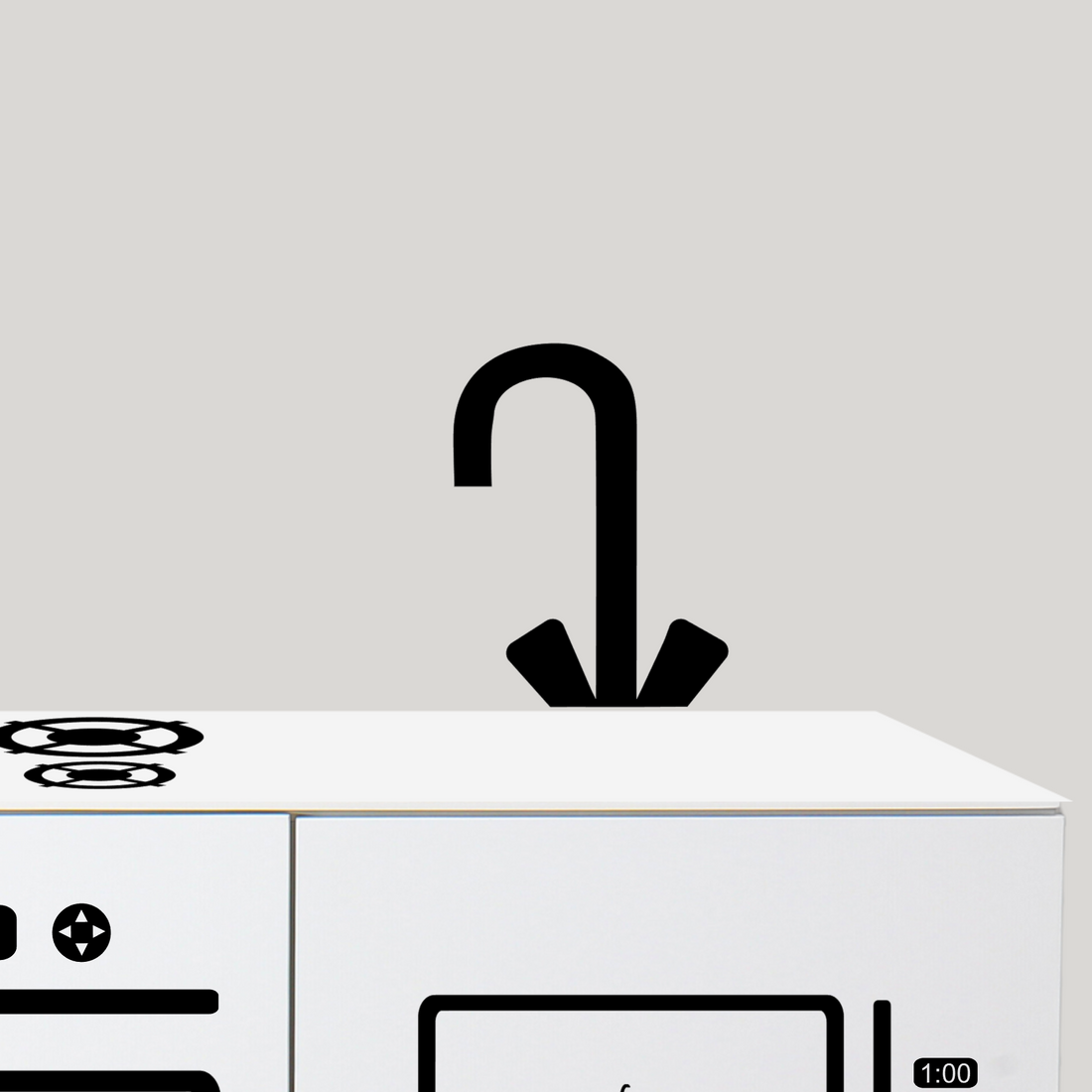 Kinderkeuken - speelkeuken sticker kraan