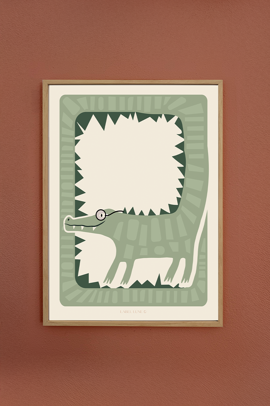 Krokodil Owen poster voor de kinderkamer