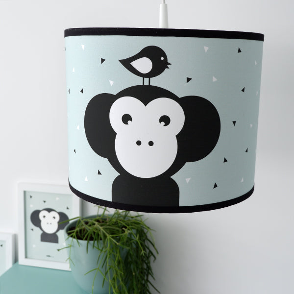 Kinderkamer lamp Aap - mint