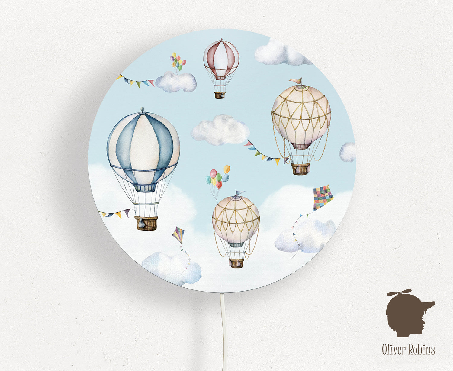 Wandlamp rond Balloons Bonanza kinderkamer - Oliver Robins