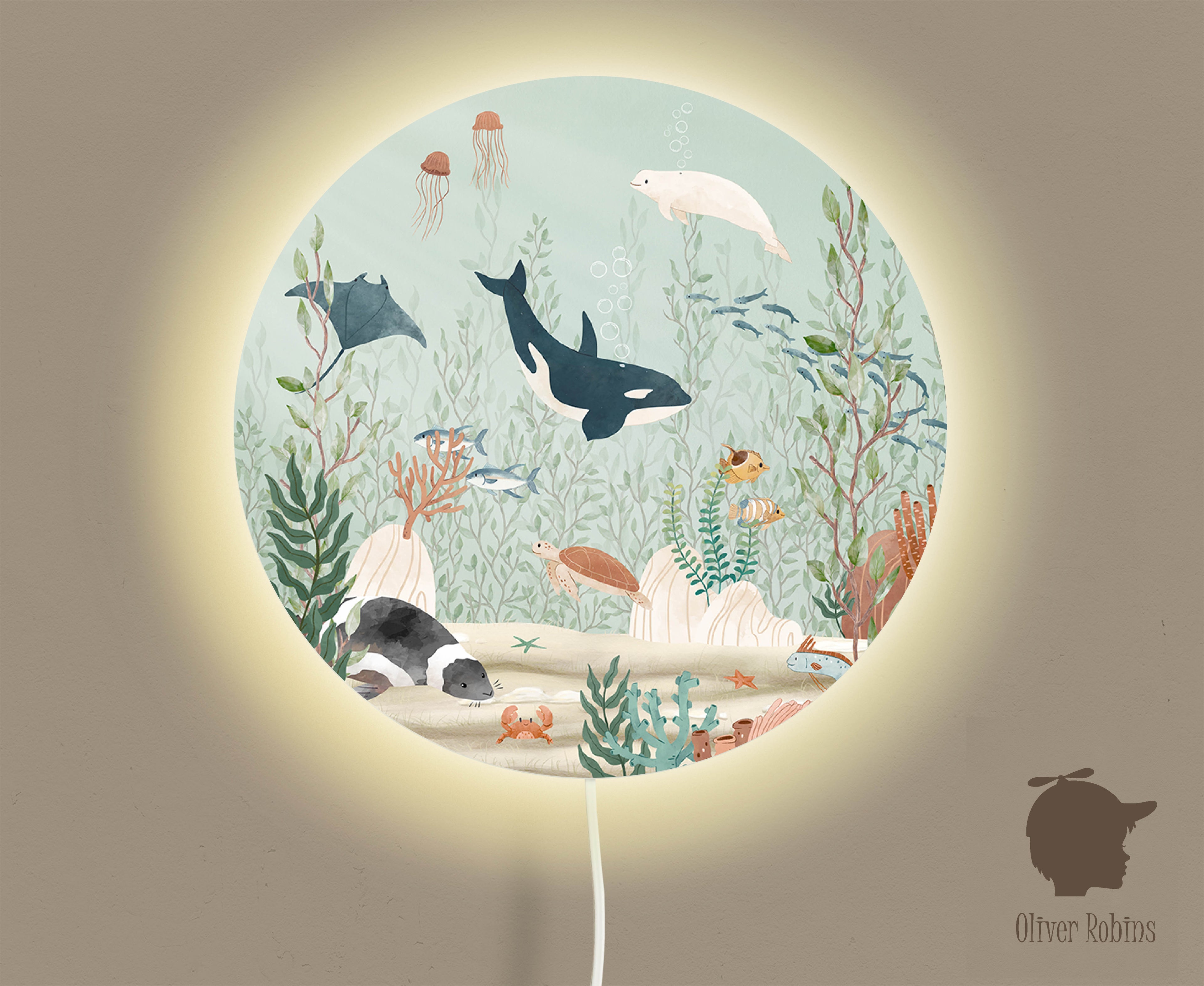 Wandlamp rond Kelp Forest kinderkamer - Oliver Robins