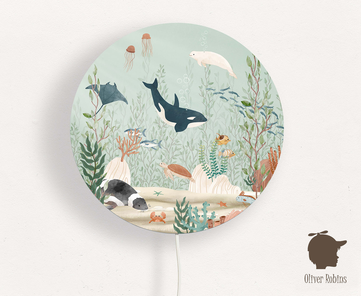 Wandlamp rond Kelp Forest kinderkamer - Oliver Robins