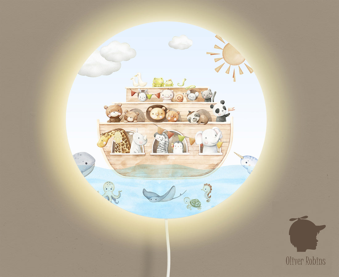 Wandlamp rond Noahs Journey kinderkamer - Oliver Robins