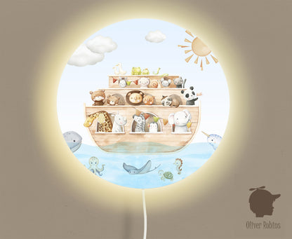 Wandlamp rond Noahs Journey kinderkamer - Oliver Robins