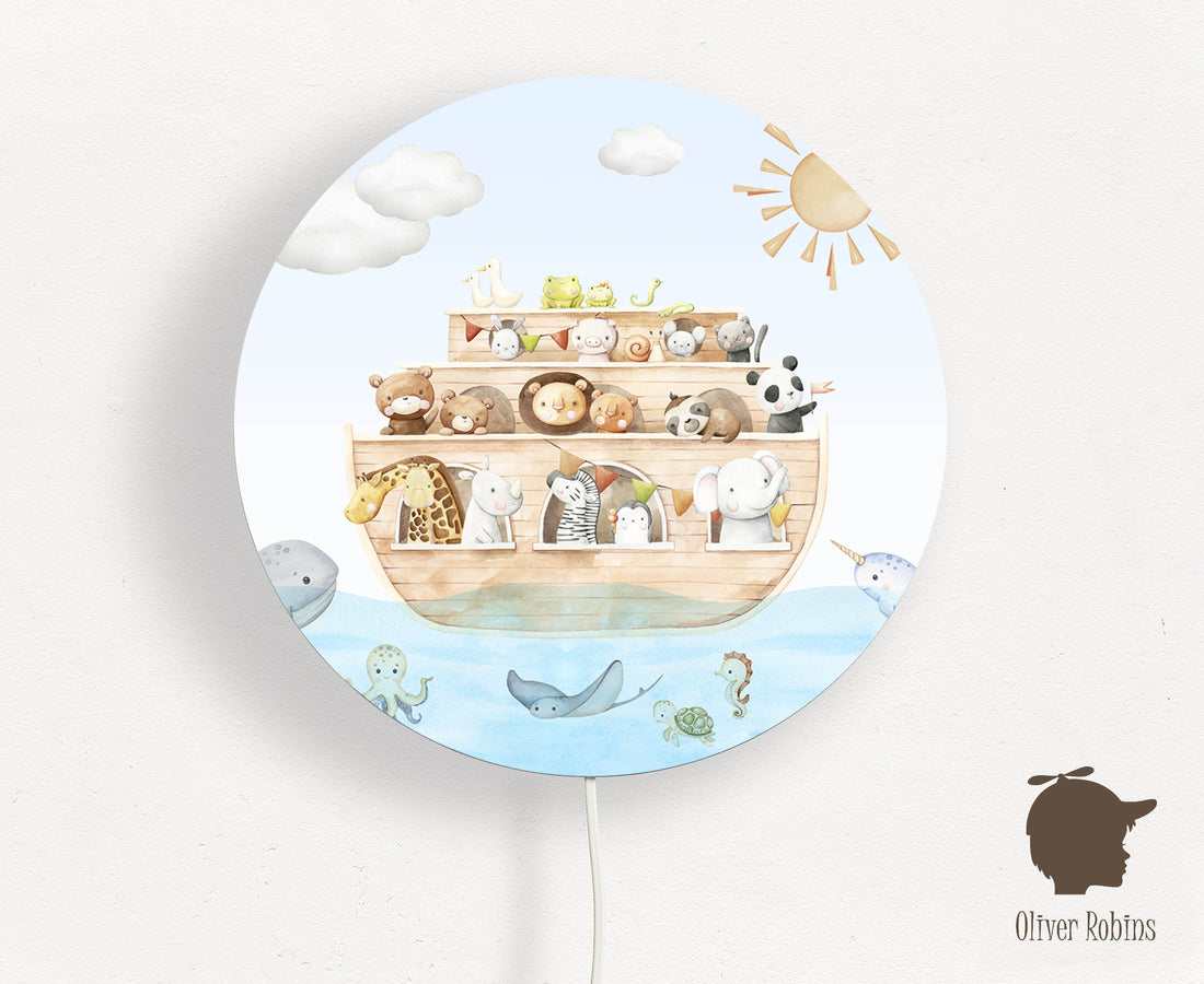 Wandlamp rond Noahs Journey kinderkamer - Oliver Robins