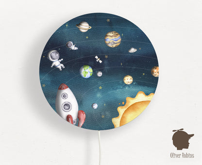 Wandlamp rond Space Joy kinderkamer - Oliver Robins