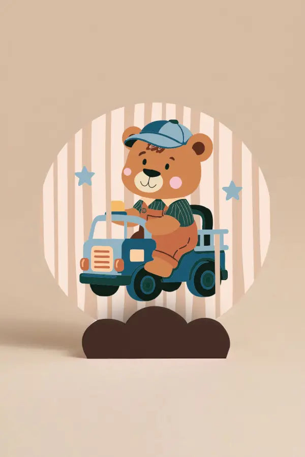 Muurcirkel Beer Bobby voor kinderkamer