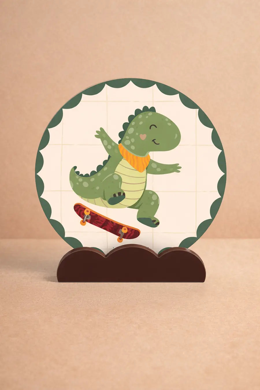 Muurcirkel Dino Liam voor kinderkamer