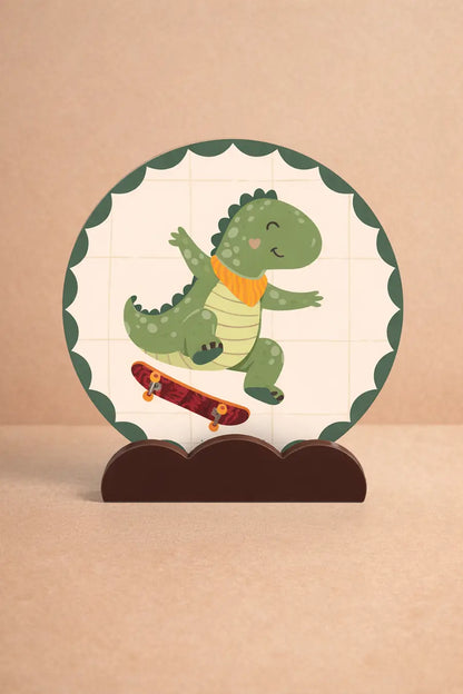 Muurcirkel Dino Liam voor kinderkamer