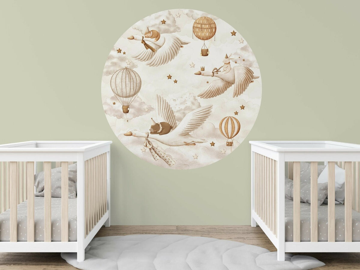 Muurcirkel Droomvlucht voor de kinderkamer of babykamer