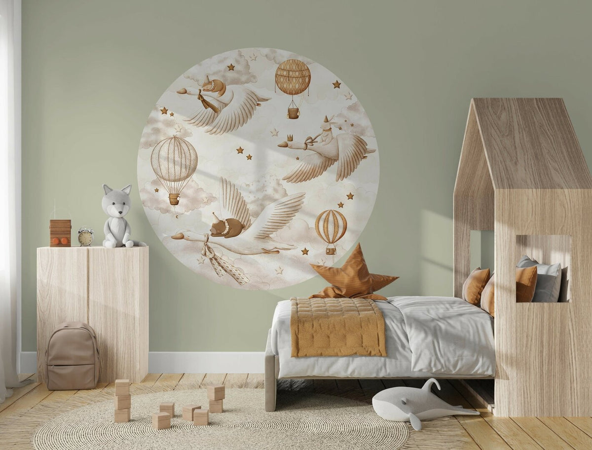 Muurcirkel Droomvlucht voor de kinderkamer of babykamer