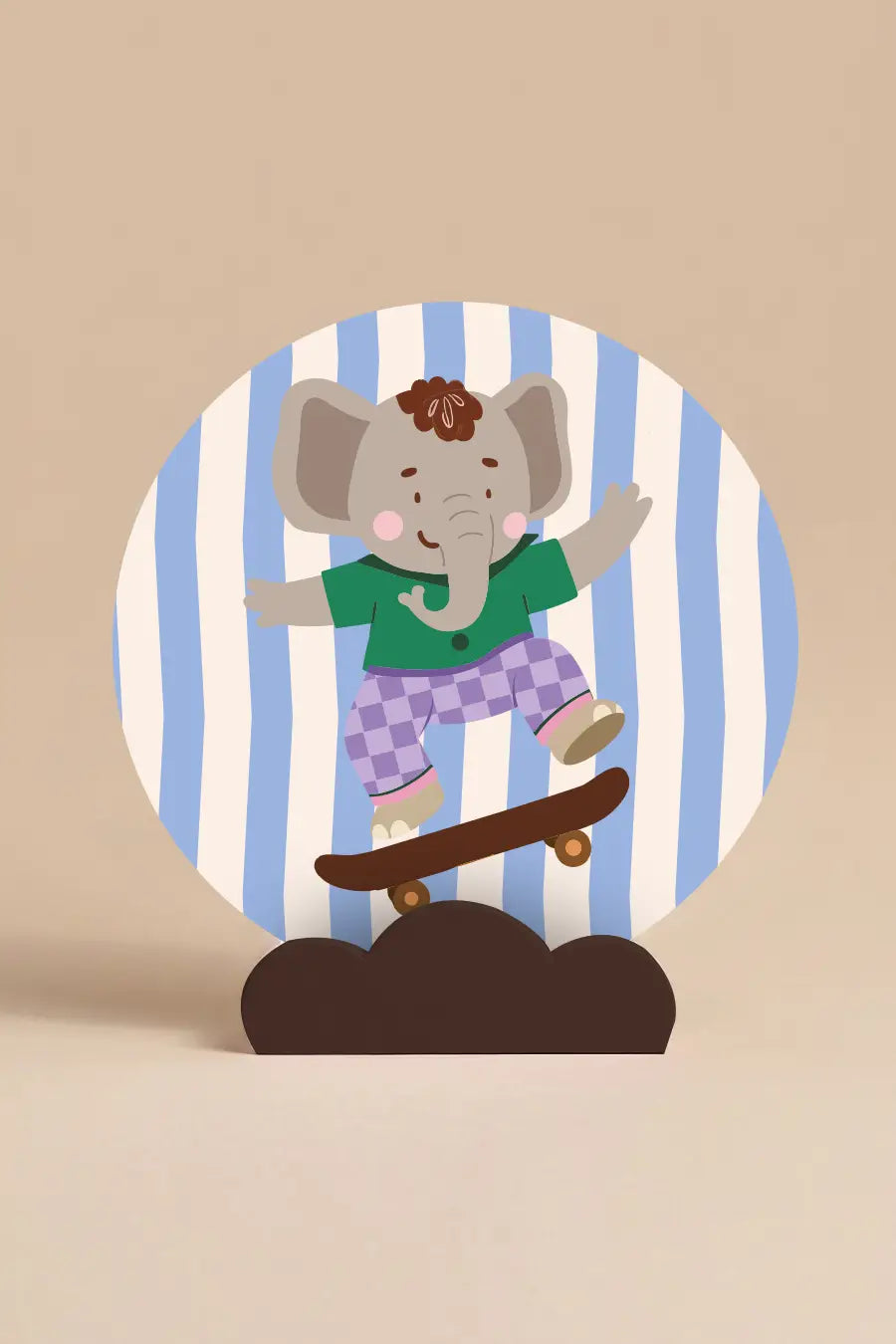 Muurcirkel Olifant Olaf voor kinderkamer