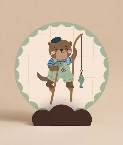 Muurcirkel Otter Arie voor kinderkamer