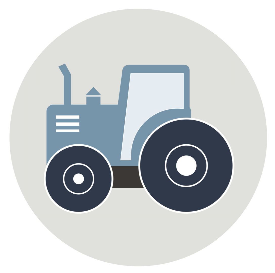 Muursticker kinderkamer - tractor jeans blauw