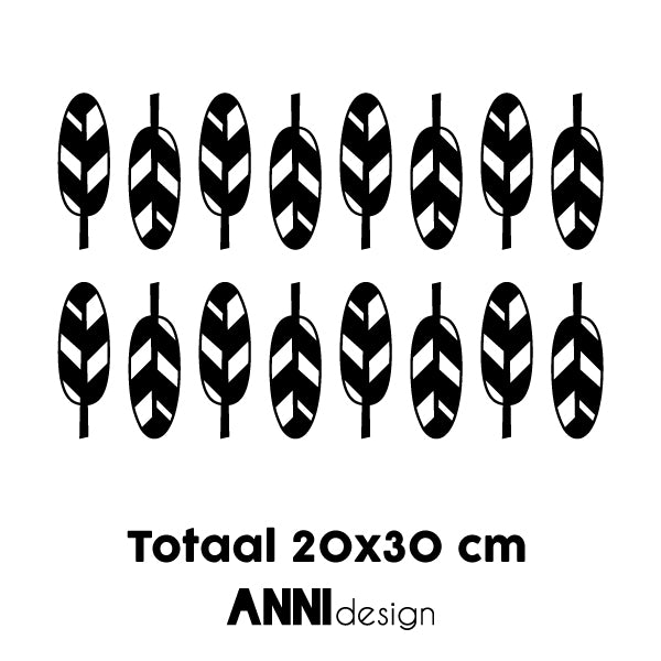 Muurstickers Veren - zwart