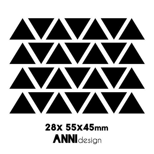 Muurstickers Triangels - zwart