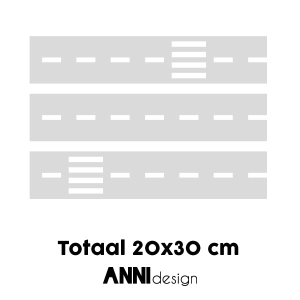 Muurstickers Wegdelen Recht - grijs