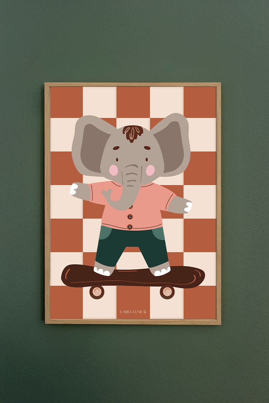 Olifant Ollie poster voor de kinderkamer
