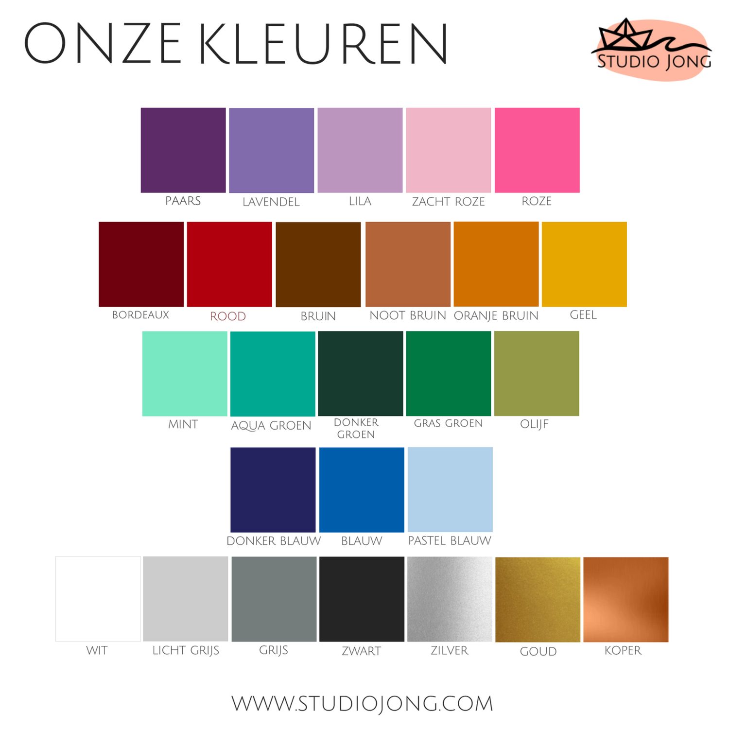 Onze kleuren muurstickers