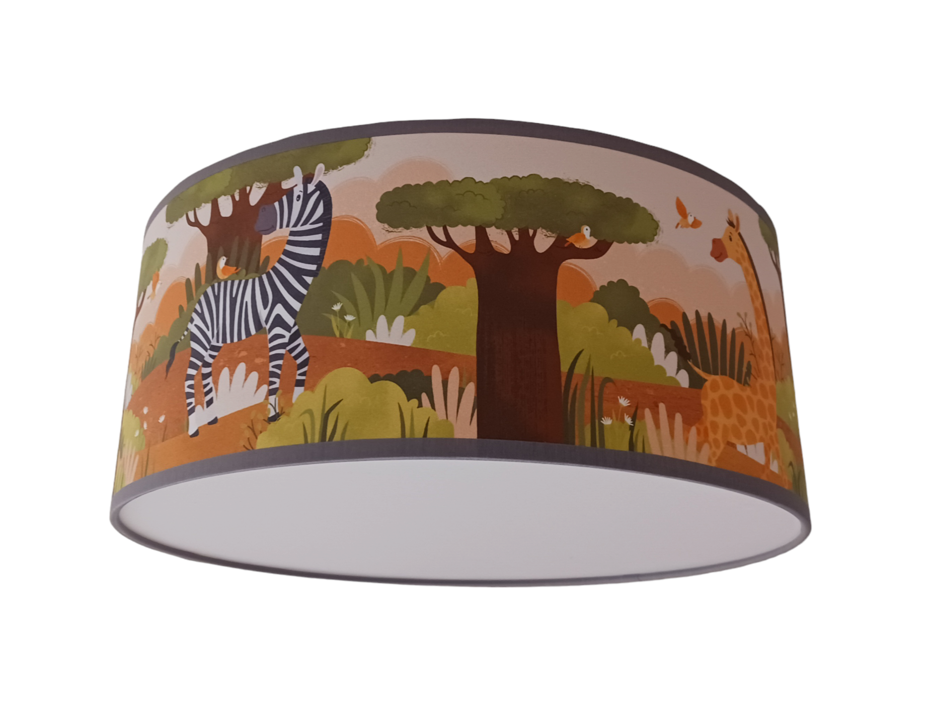 Plafondlamp jungle kinderkamer giraf, zebra en olifanten