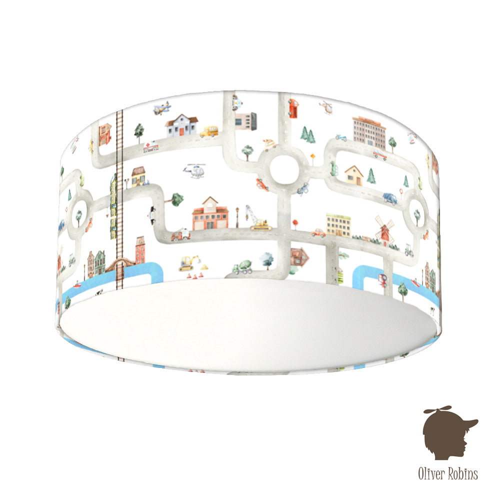 Plafondamp City of Vehicles kinderkamer - Oliver Robins