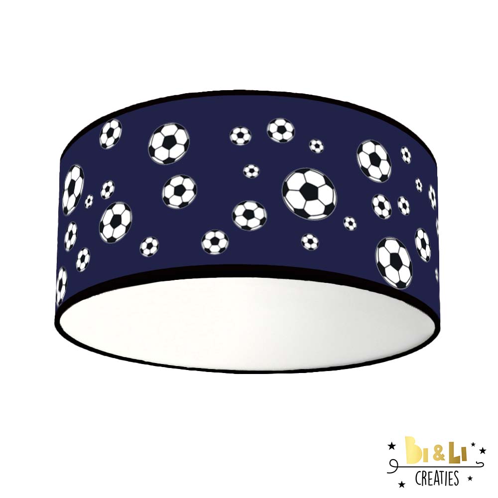 Plafondlamp voetbal kinderkamer marine blauw