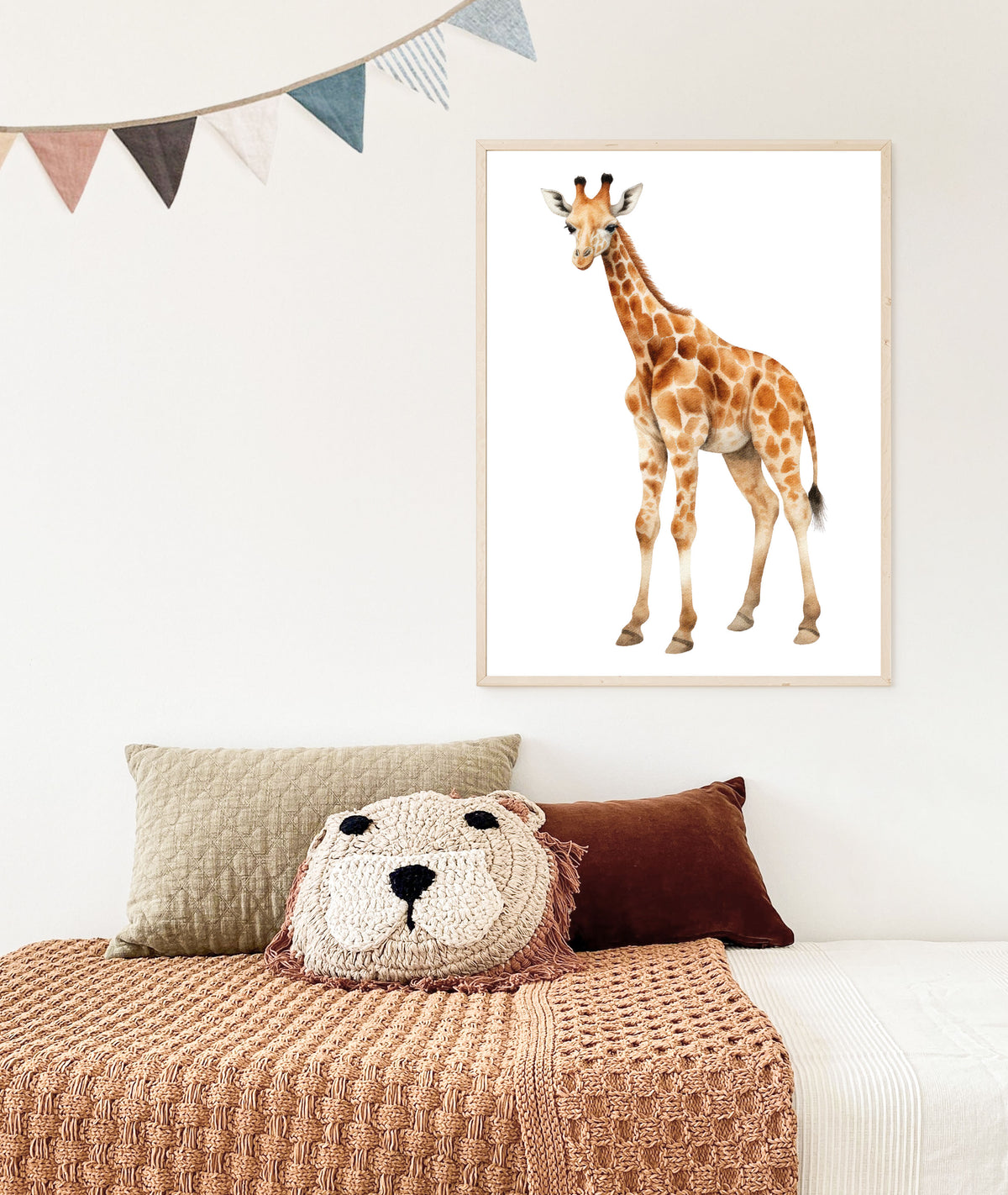 Poster Giraf Safari dieren - kinderkamer