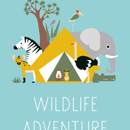 Poster XL WildLife Adventure kinderkamer - blauw