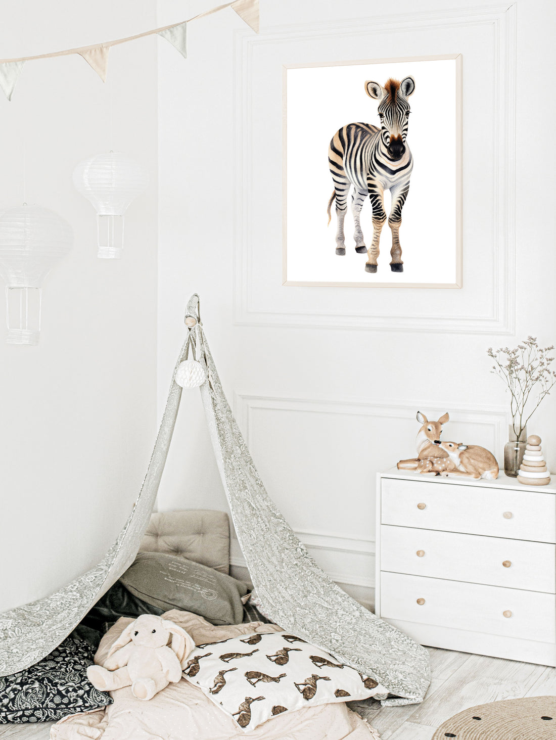 Poster Zebra Safari dieren - kinderkamer