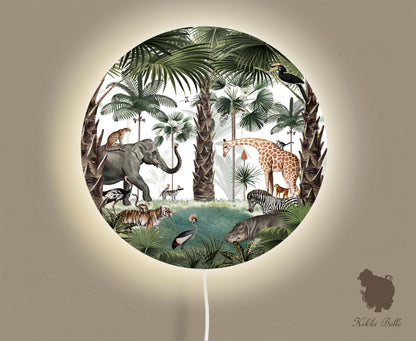 Wandlamp rond Animal Kingdom kinderkamer - Kiki Belle